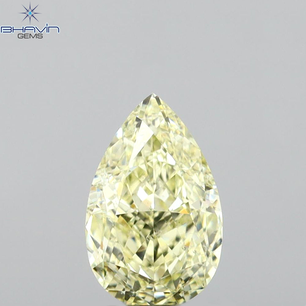 GIA Certified 1.05 CT Pear Diamond Yellow Color Natural Loose Diamond (7.92 MM)