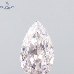 GIA Certified 0.30 CT Pear Diamond Pink Color Natural Loose Diamond (5.96 MM)