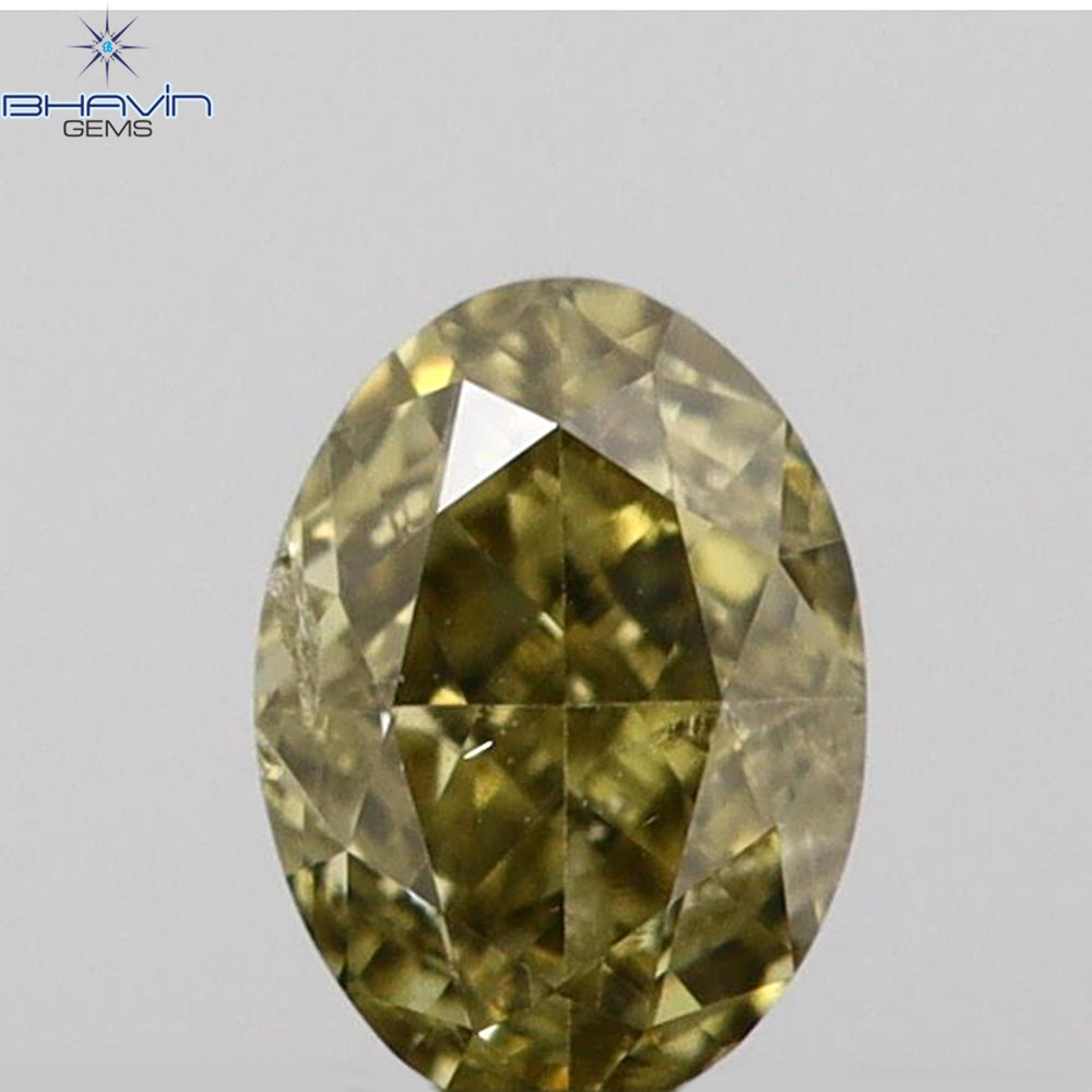 0.11 CT Oval Shape Natural Diamond Green Color VS2 Clarity (3.37 MM)