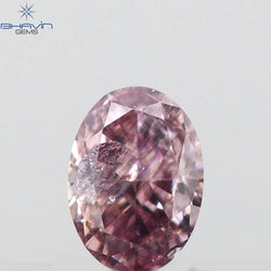 0.06 CT Oval Shape Natural Diamond Pink Color I1 Clarity (2.83 MM)