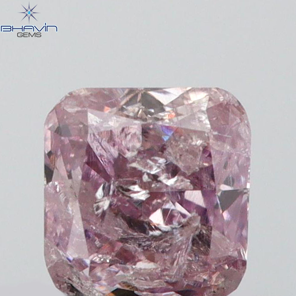 0.20 CT Cushion Shape Natural Diamond Pink Color I3 Clarity (3.34 MM)