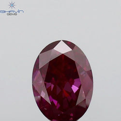 0.39 CT Oval Shape Natural Diamond Pink Color VS1 Clarity (5.24 MM)