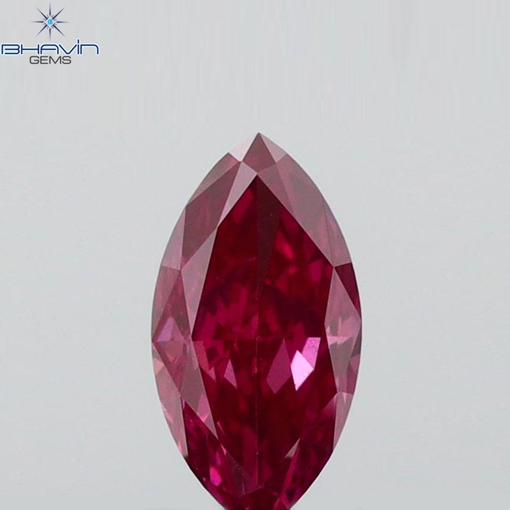 0.16 CT Marquise Shape Natural Diamond Pink Color VS1 Clarity (4.90 MM)