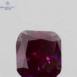 0.39 CT クッション シェイプ ナチュラル ルース ダイヤモンド 強化グリーン カラー VS2 クラリティ (4.26 MM)