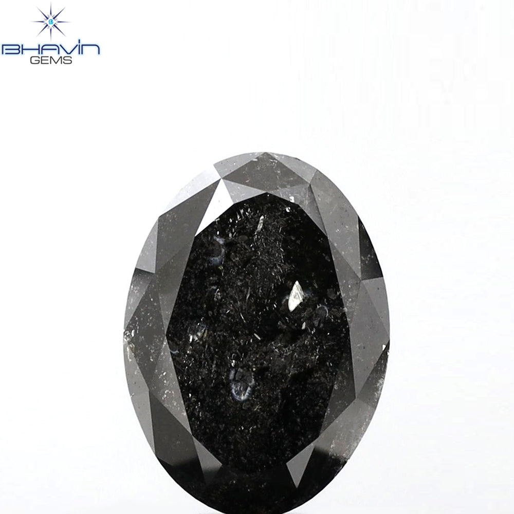 2.82 CT Oval Shape Natural Diamond Salt And Papper Color I3 Clarity (10.54 MM)