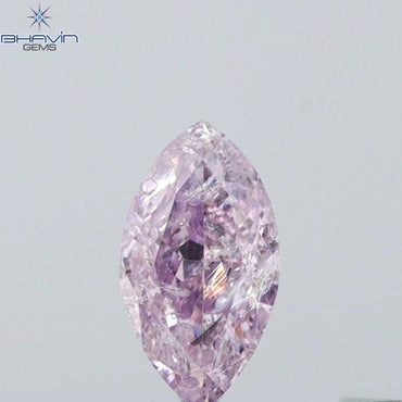 0.14 CT Marquise Shape Natural Loose Diamond Pink Color I1 Clarity (4.90 MM)