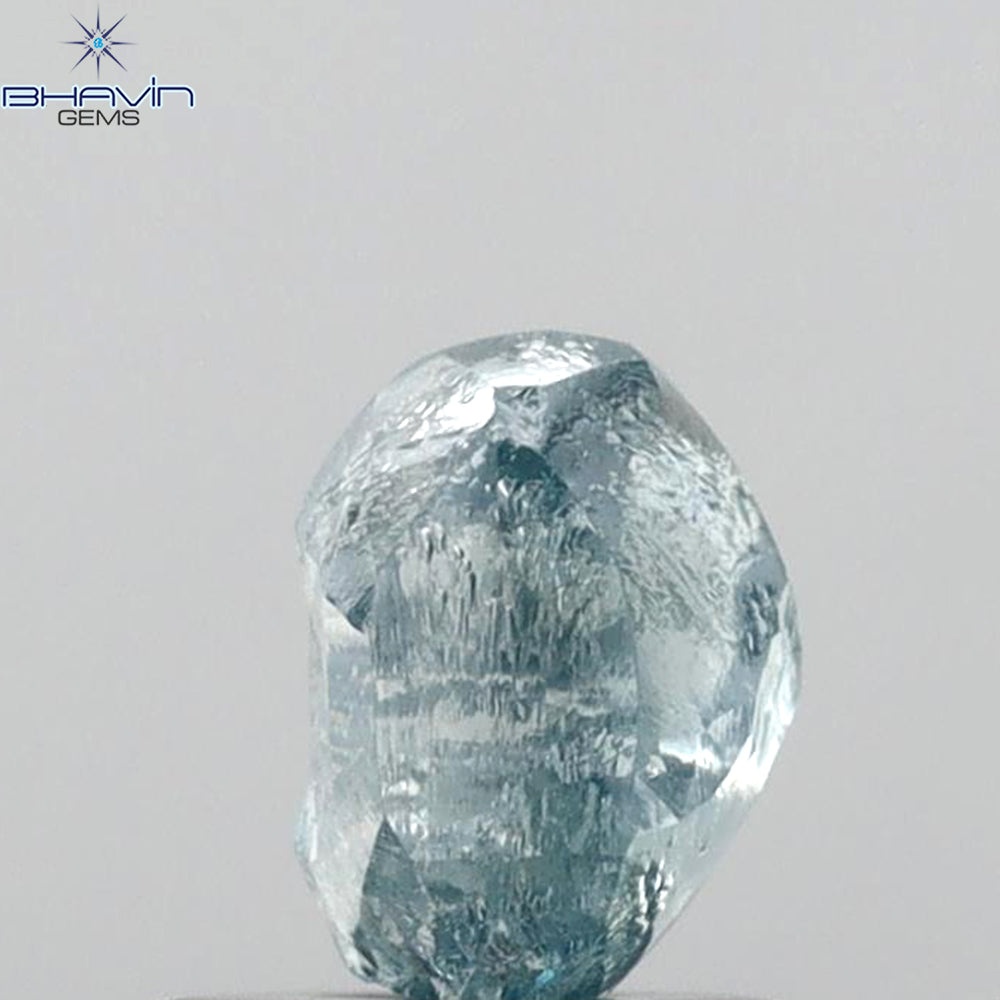1.17 CT Rough Shape Enhanced Blue Color VS2 Clarity (6.15 MM)
