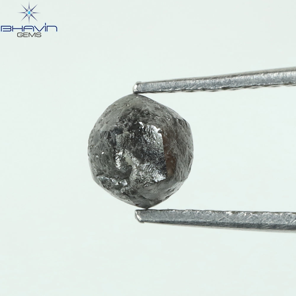 0.81 CT Rough Shape Natural Diamond Salt And Pepper Color I3 Clarity (4.85 MM)