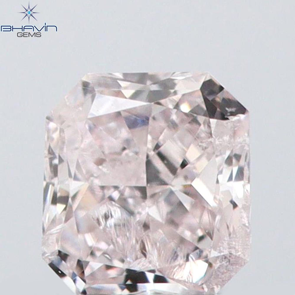 0.08 CT ラディアント シェイプ ナチュラル ダイヤモンド ピンク色 SI2 クラリティ (2.38 MM)