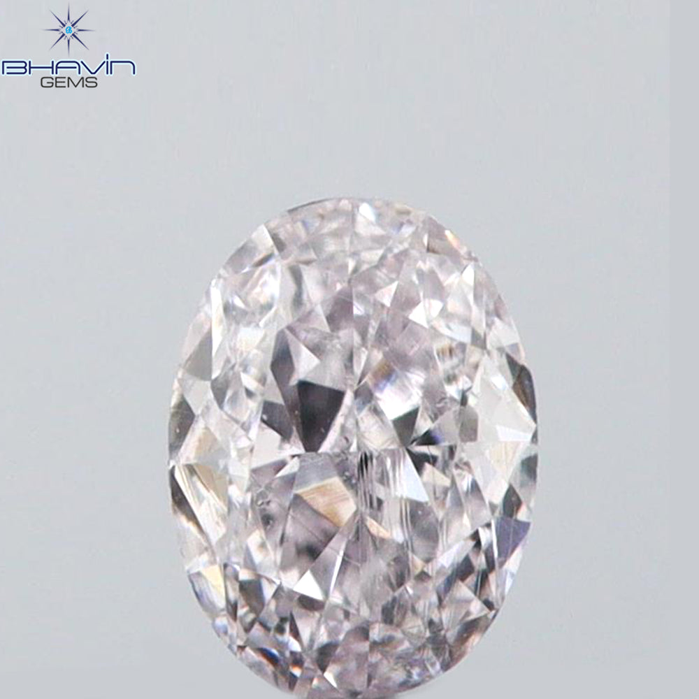 0.30 CT オーバル シェイプ ナチュラル ダイヤモンド ピンク カラー VS2 クラリティ (5.09 MM)