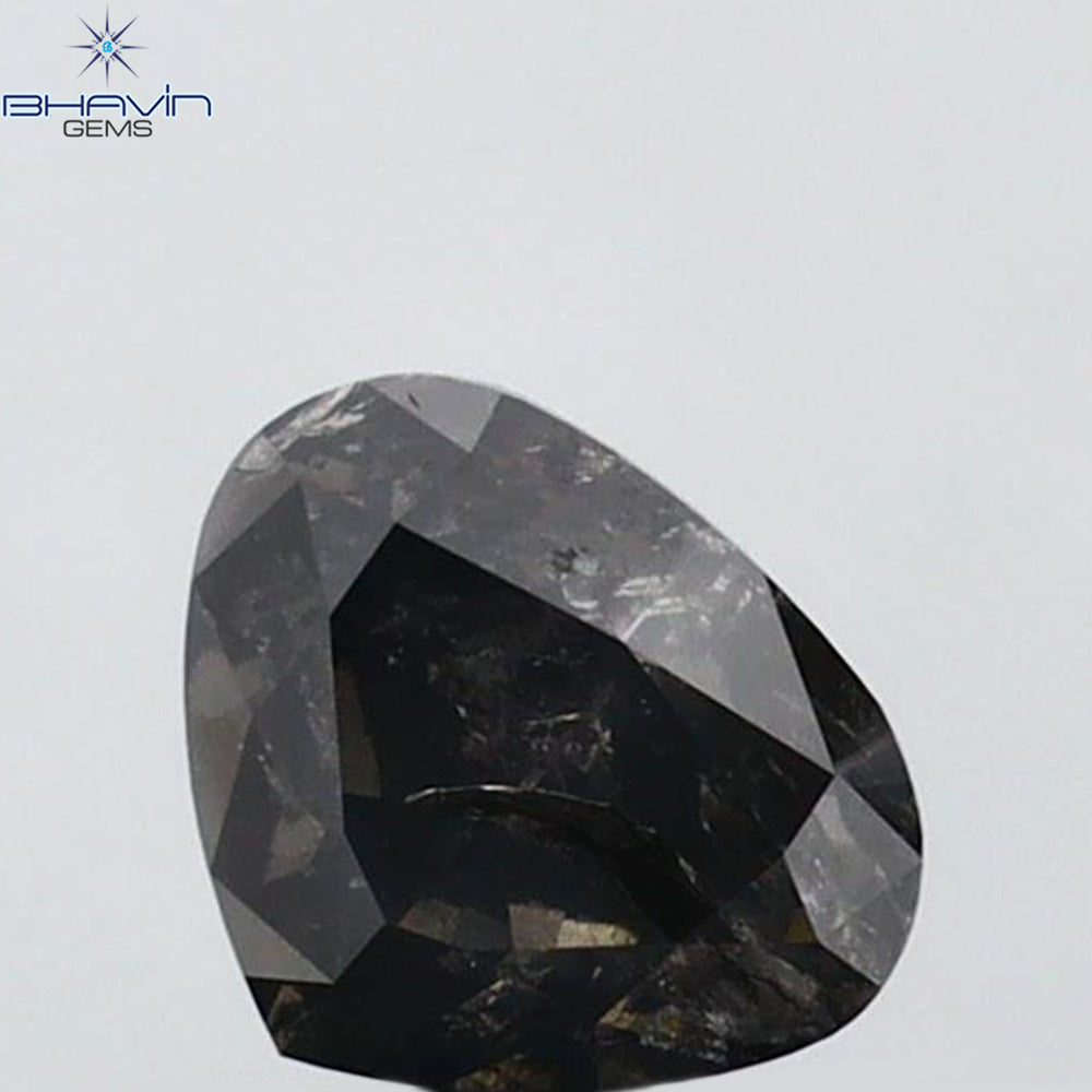 1.01 CT Heart Shape Natural Diamond Grey Color I2 Clarity (5.24 MM)