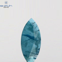 0.17 CT Marquise (Slice) Shape Natural Diamond Blue Color I3 Clarity (7.28 MM)