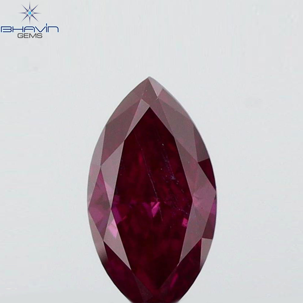 0.22 CT Marquise Shape Natural Diamond Pink Color VS2 Clarity (5.71 MM)