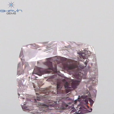 0.14 CT Cushion Shape Natural Diamond Pink Color I2 Clarity (2.95 MM)