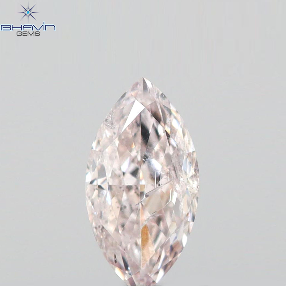 0.23 CT Marquise Shape Natural Loose Diamond Pink Color I1 Clarity (5.55 MM)