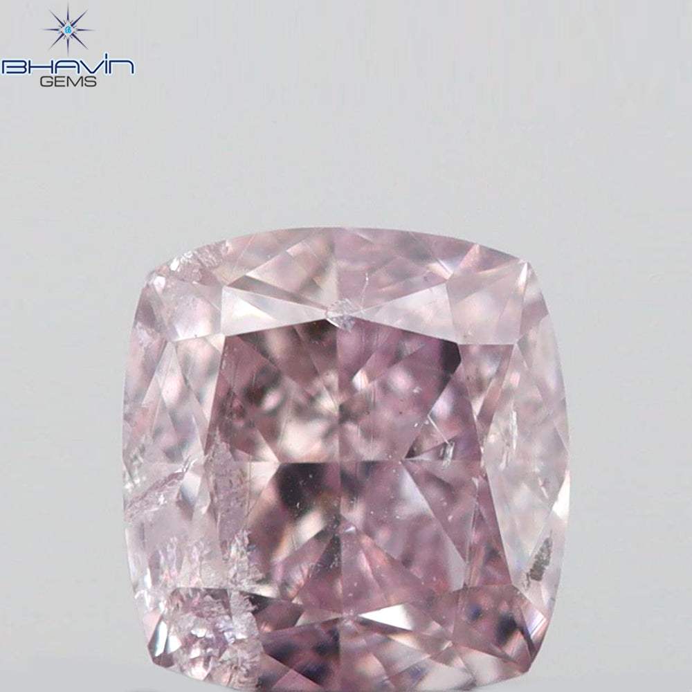 0.05 CT クッションシェイプ 天然ダイヤモンド ピンク色 I1 クラリティ (2.11 MM)