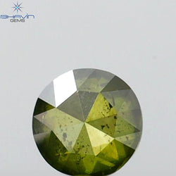 0.20 CT Round Rose Cut Shape Natural Diamond Green Color I2 Clarity (4.00 MM)
