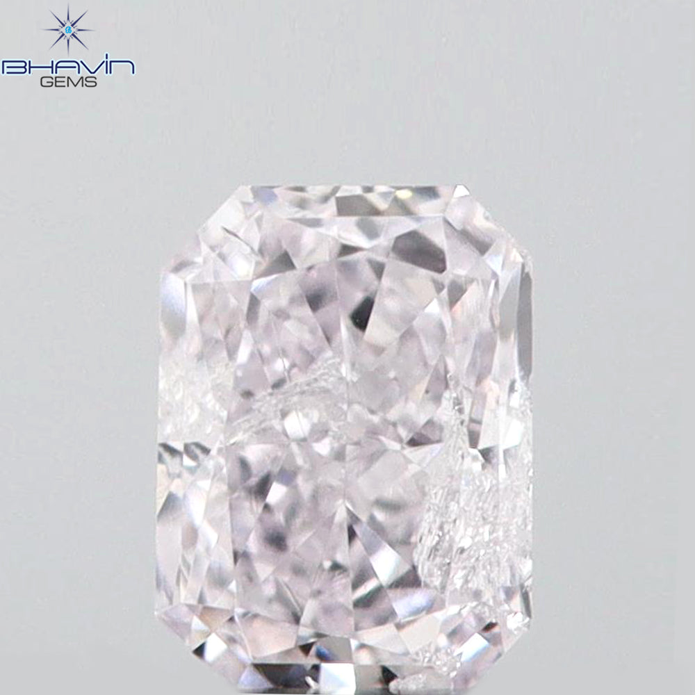 0.08 CT ラディアント シェイプ ナチュラル ダイヤモンド ピンク色 SI2 クラリティ (2.38 MM)