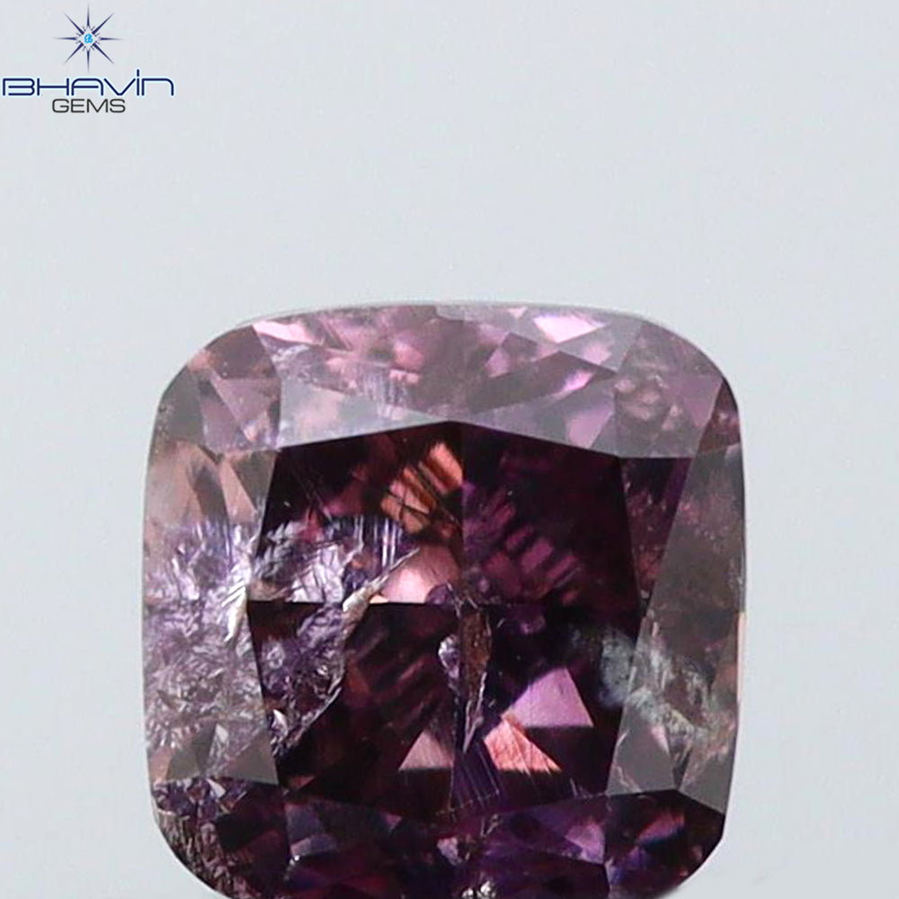 0.26 CT Cushion Shape Natural Diamond Pink Color I1 Clarity (3.48 MM)