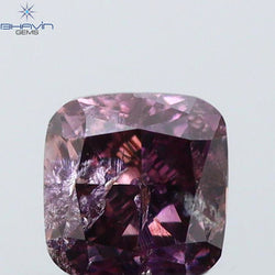 0.26 CT Cushion Shape Natural Diamond Pink Color I1 Clarity (3.48 MM)