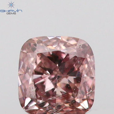 0.07 CT Cushion Shape Natural Diamond Pink Color SI1 Clarity (2.37 MM)
