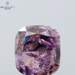 0.21 CT Cushion Shape Natural Diamond Pink Color I2 Clarity (3.47 MM)