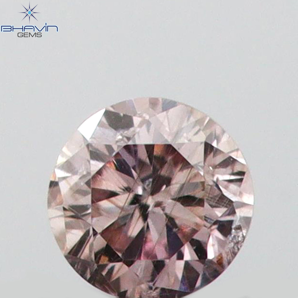 0.04 CT Round Shape Natural Diamond Pink Color SI1 Clarity (2.25 MM)