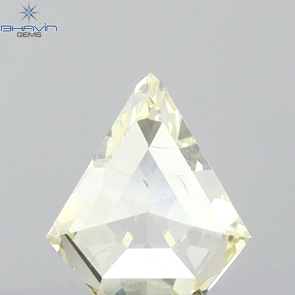 0.54 CT Shield Shape Natural Diamond Yellow Color SI1 Clarity (5.96 MM)