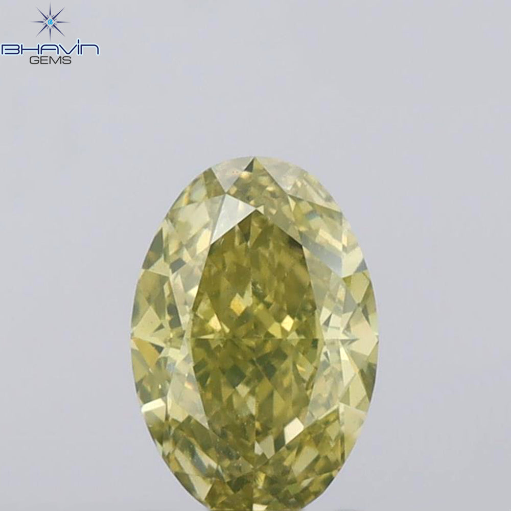 1.02 CT Oval Shape Natural Diamond Yellow Color VS2 Clarity (7.70 MM)