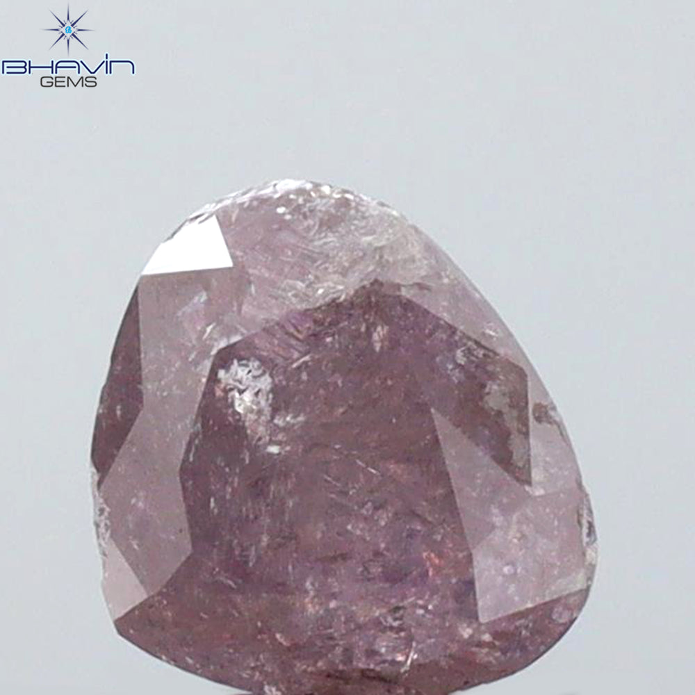 0.80 CT Heart Shape Natural Diamond Pink Color I3 Clarity (5.60 MM)