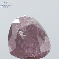 0.80 CT Heart Shape Natural Diamond Pink Color I3 Clarity (5.60 MM)