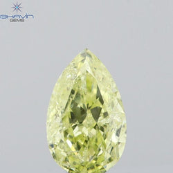 0.17 CT Pear Shape Natural Diamond Yellow Color SI2 Clarity (4.60 MM)