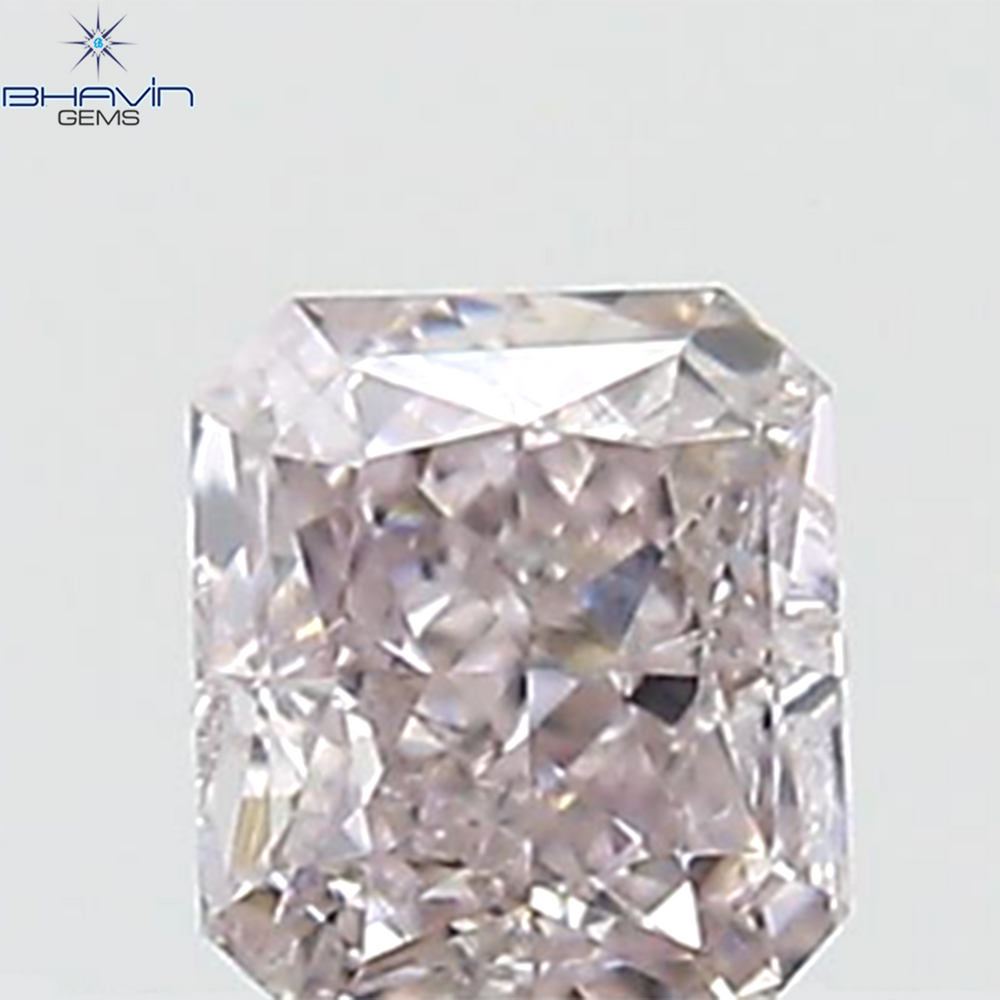 GIA Certified 0.25 CT Radiant Diamond Brown Pink Color Natural Loose Diamond I2 Clarity (3.68 MM)