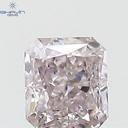 GIA Certified 0.25 CT Radiant Diamond Brown Pink Color Natural Loose Diamond I2 Clarity (3.68 MM)