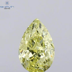 1.01 CT Pear Shape Natural Diamond Yellow Color I1 Clarity (7.61 MM)
