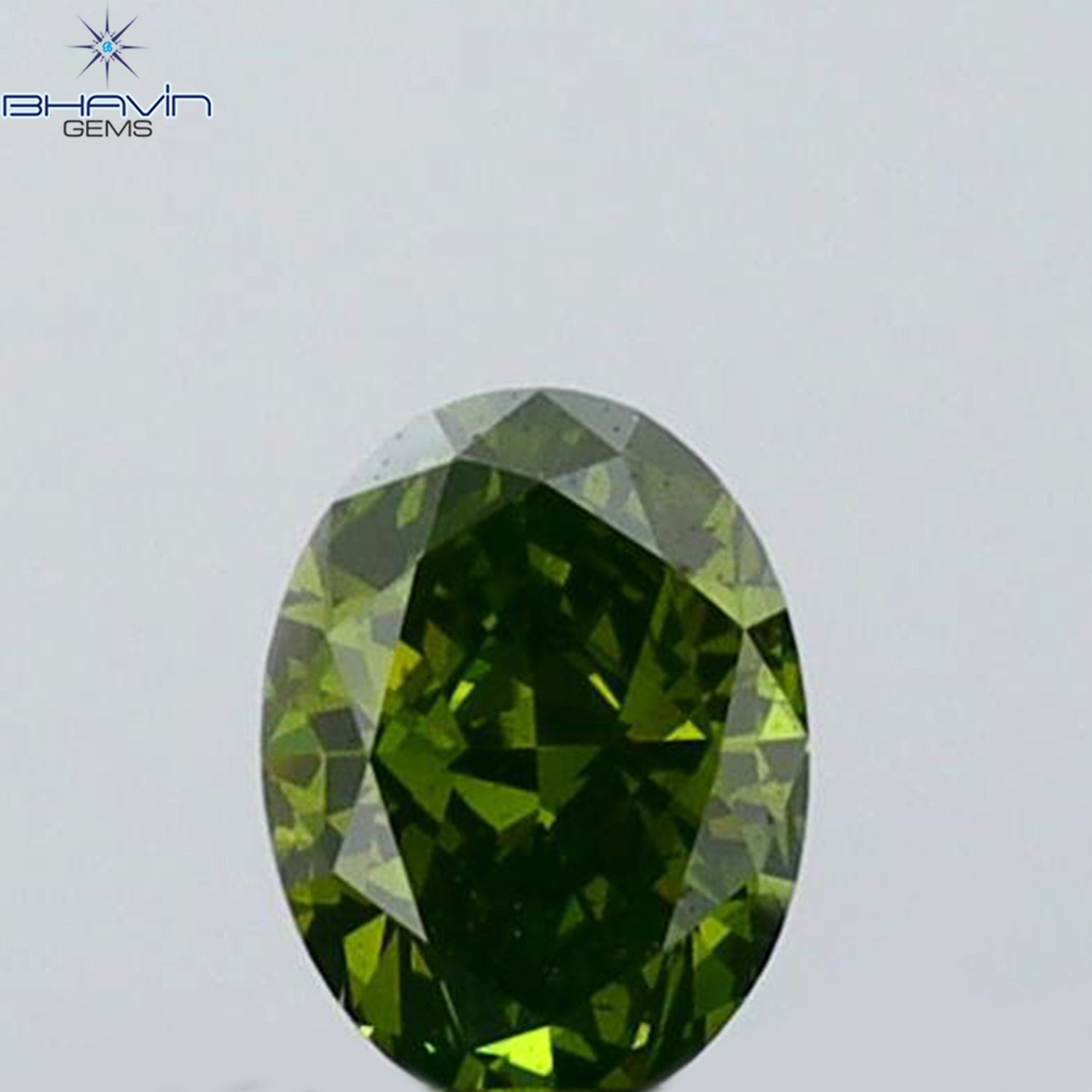 0.17 CT Oval Shape Natural Diamond Green Color VS1 Clarity (3.76 MM)