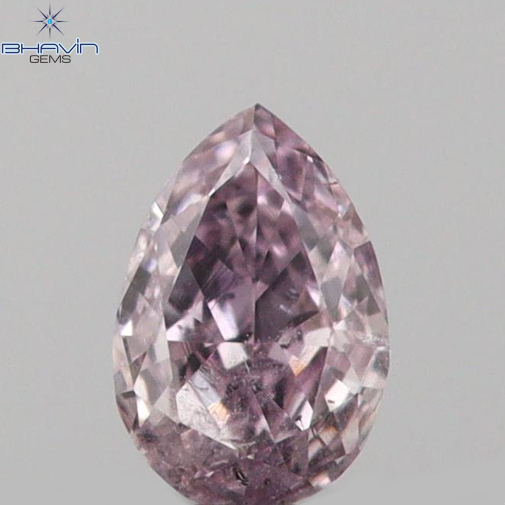 0.05 CT Pear Shape Natural Diamond Pink Color SI1 Clarity (2.96 MM)