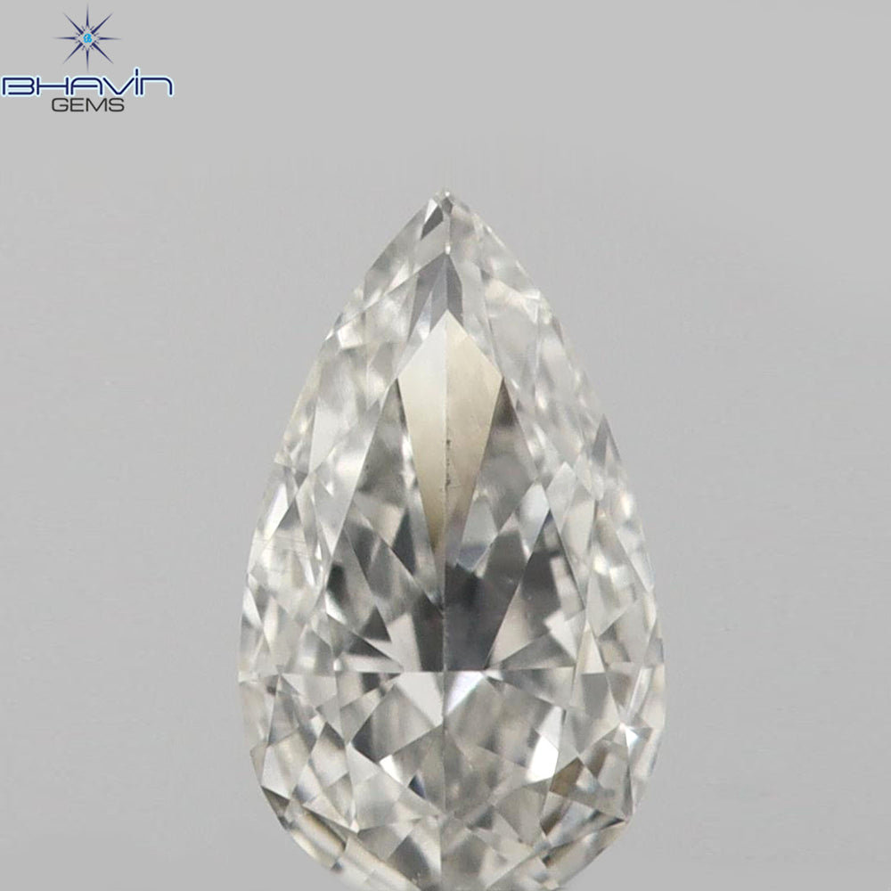 0.13 CT Pear Shape Natural Diamond Grey Color VS1 Clarity (4.72 MM)