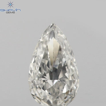 0.13 CT Pear Shape Natural Diamond Grey Color VS1 Clarity (4.72 MM)