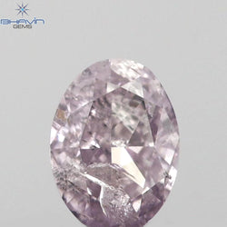 0.12 CT Oval Shape Natural Diamond Pink Color I1 Clarity (3.62 MM)