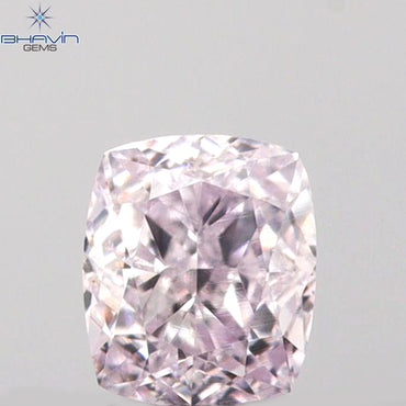 0.21 CT Cushion Shape Natural Diamond Pink Color SI1 Clarity (3.44 MM)