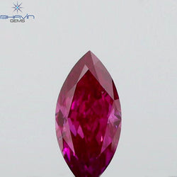 0.10 CT Marquise Shape Natural Diamond Pink Color VS1 Clarity (4.52 MM)