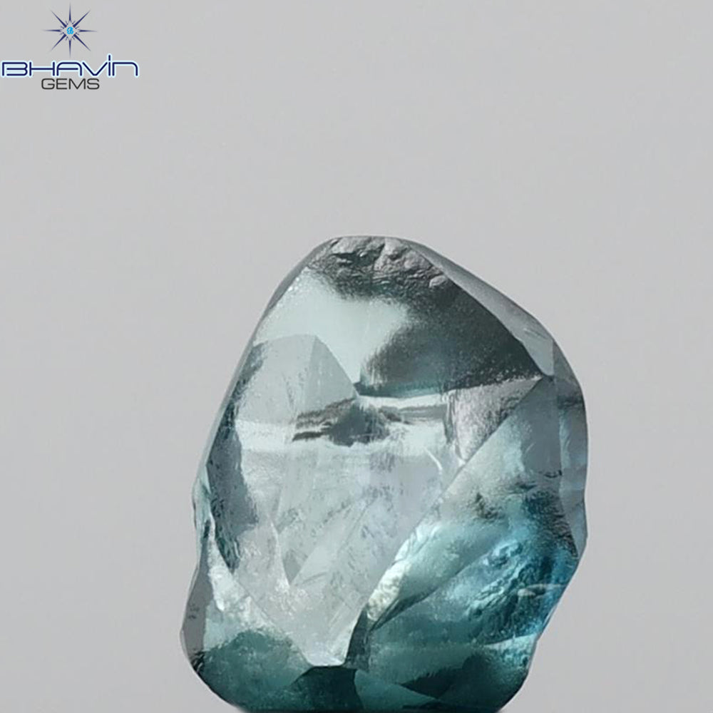 1.64 CT Rough Shape Enhanced Blue Color VS2 Clarity (8.06 MM)