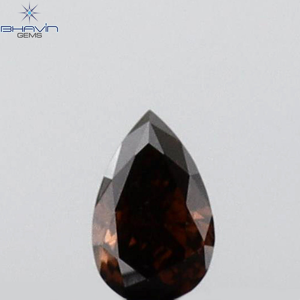 0.11 CT Pear Shape Natural Diamond Red Color VS1 Clarity (3.70 MM)