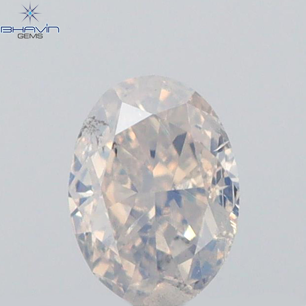 0.22 CT 楕円形 天然ダイヤモンド ピンク色 I1 クラリティ (4.28 MM)