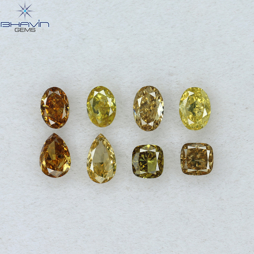 1.32 CT/8 Pcs Mix Shape Natural Diamond Mix Color SI1 Clarity (4.20 MM)