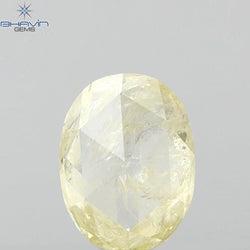 0.93 CT Oval Shape Natural Diamond Yellow Color I3 Clarity (7.18 MM)
