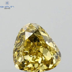 0.15 CT Heart Shape Natural Diamond Green (Chameleon) Color VS1 Clarity (3.53 MM)