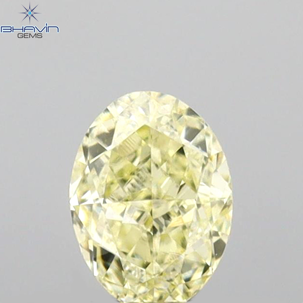 0.40 CT Oval Shape Natural Diamond Yellow Color VS2 Clarity (5.07 MM)