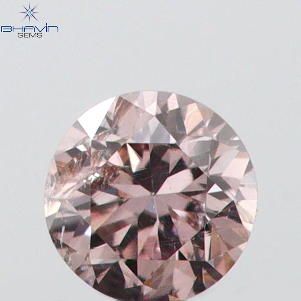 0.05 CT Round Shape Natural Diamond Pink Color SI1 Clarity (2.29 MM)